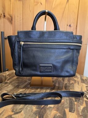 Marc by Marc Jacobs Third Rail Black Leather Top-Handle Crossbody Tote